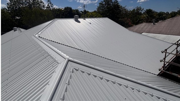 Hip and valley metal roof, Sunshine Coast roofing by Young Gunns Roofing