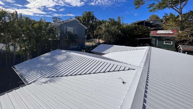 New metal roof with ridge capping, Sunshine Coast roofing by Young Gunns Roofing