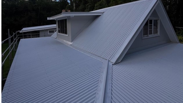 Metal roof with dormer window, Sunshine Coast roofing by Young Gunns Roofing