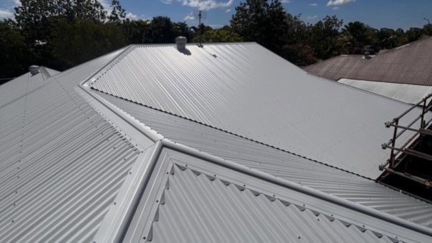 Completed metal roof and ridge capping, Sunshine Coast roofing by Young Gunns Roofing