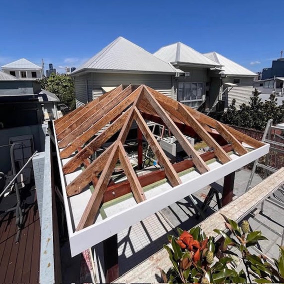 Before: new roof for a home extension on the Sunshine Coast